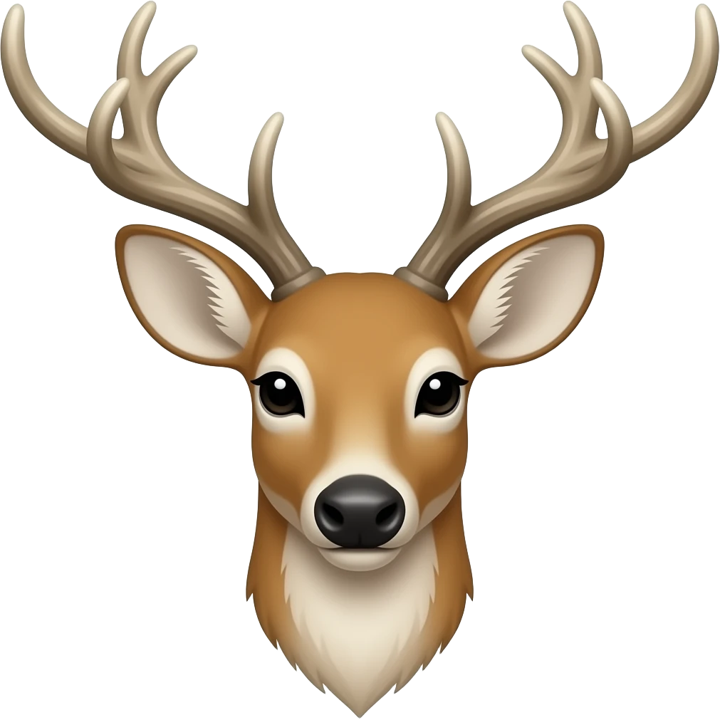 deer with no antlers head emoji