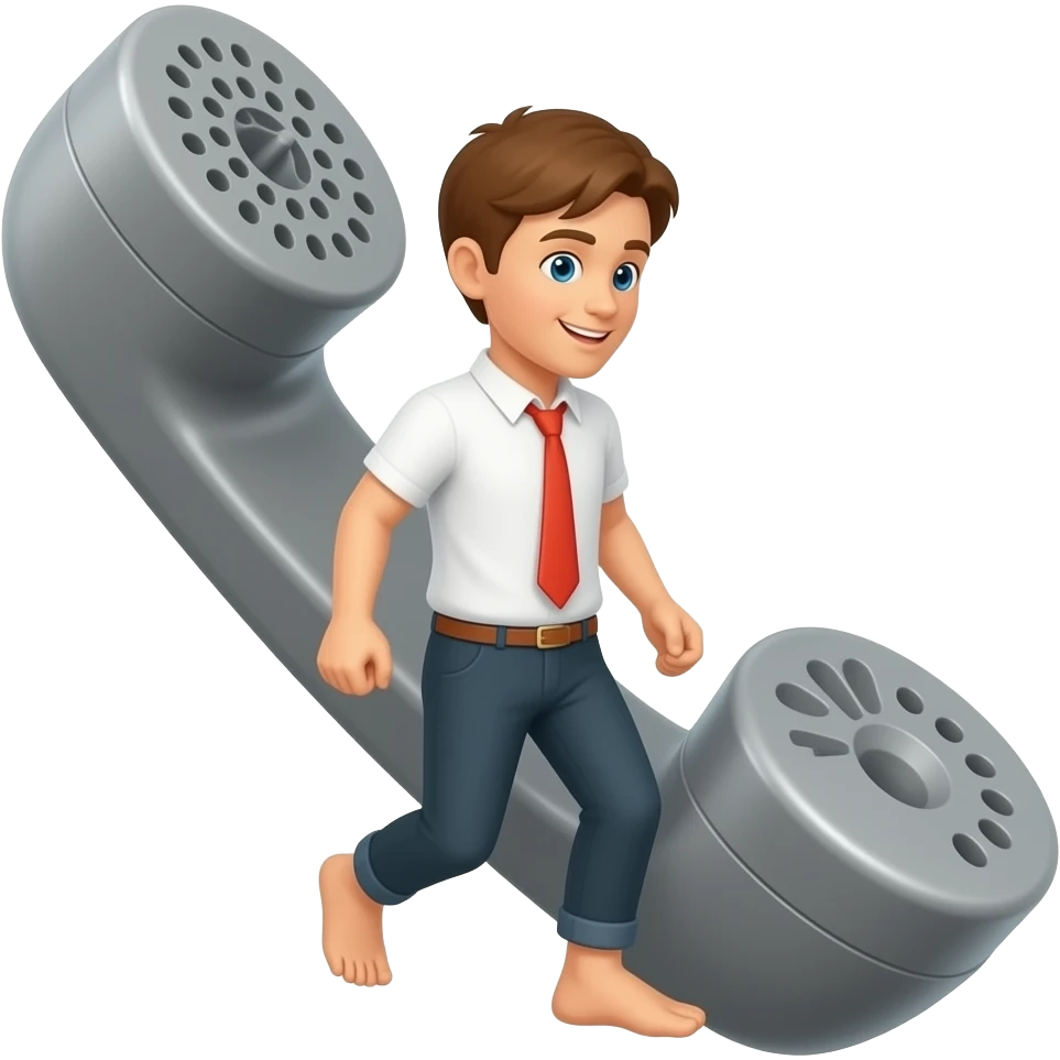 A walking phone emoji