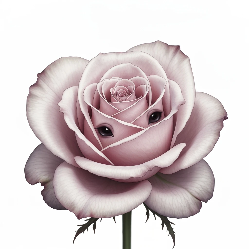 goth rose, cute, expressive, minimal emoji