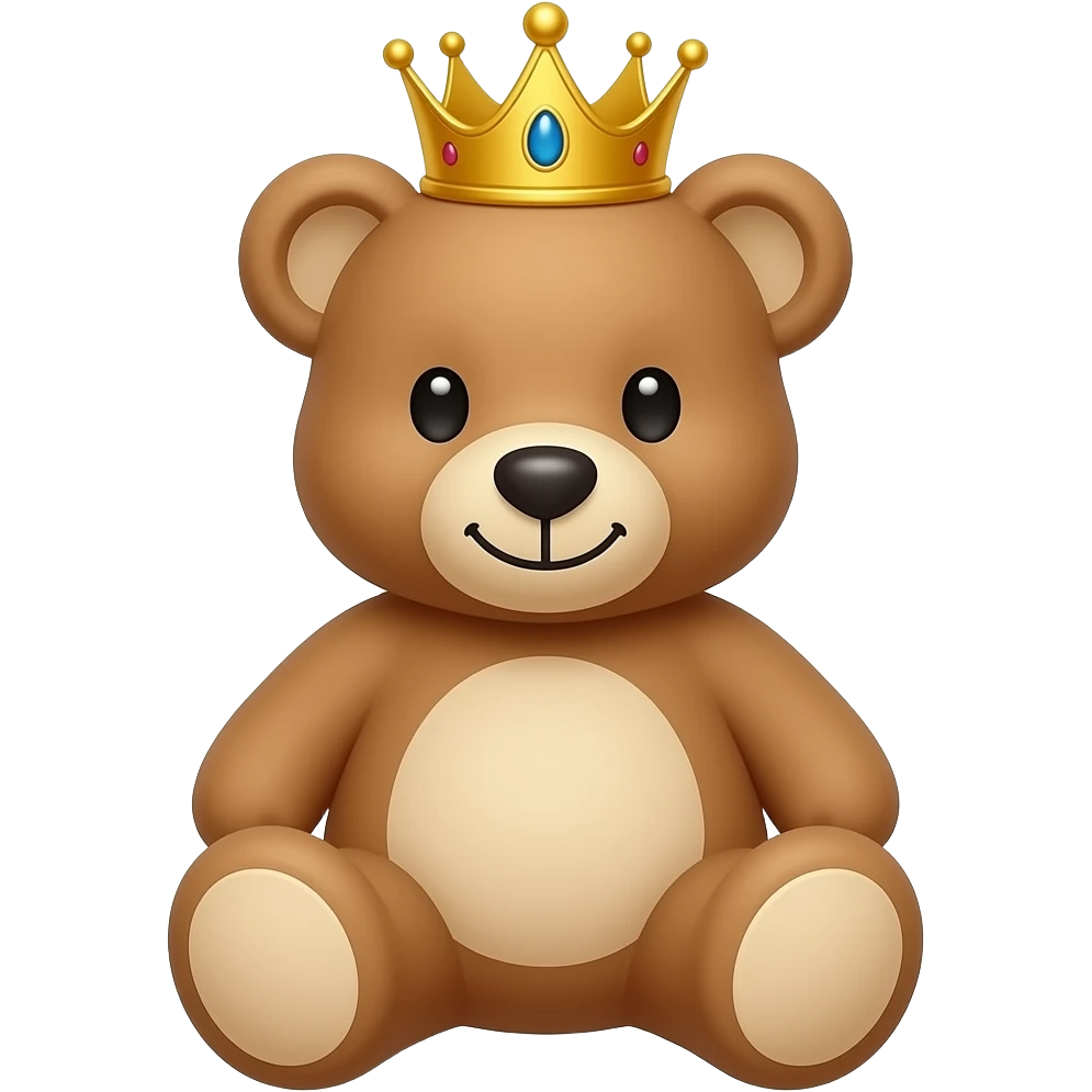 Teddy bear With a crown emoji