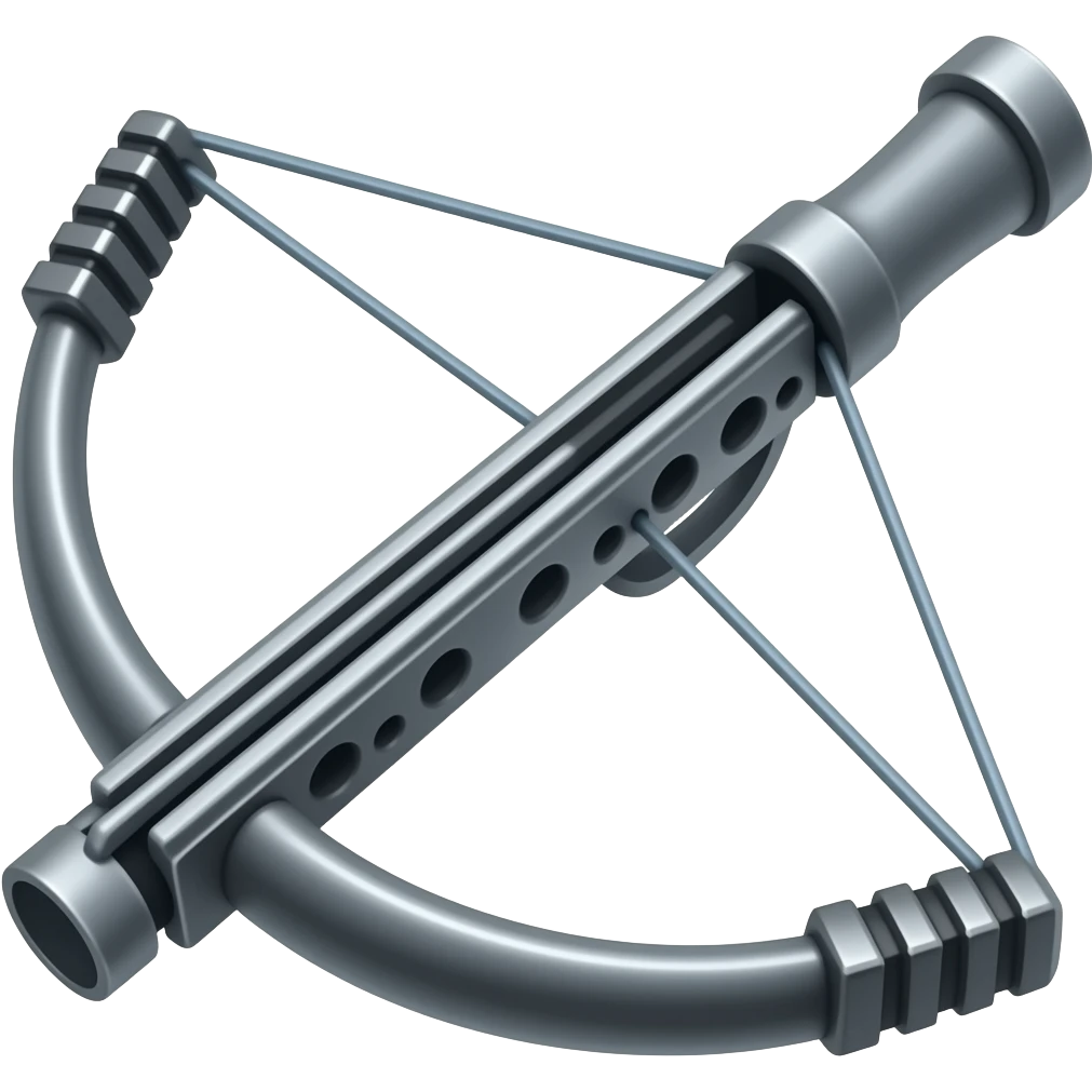 show a silver medieval crossbow with no background emoji