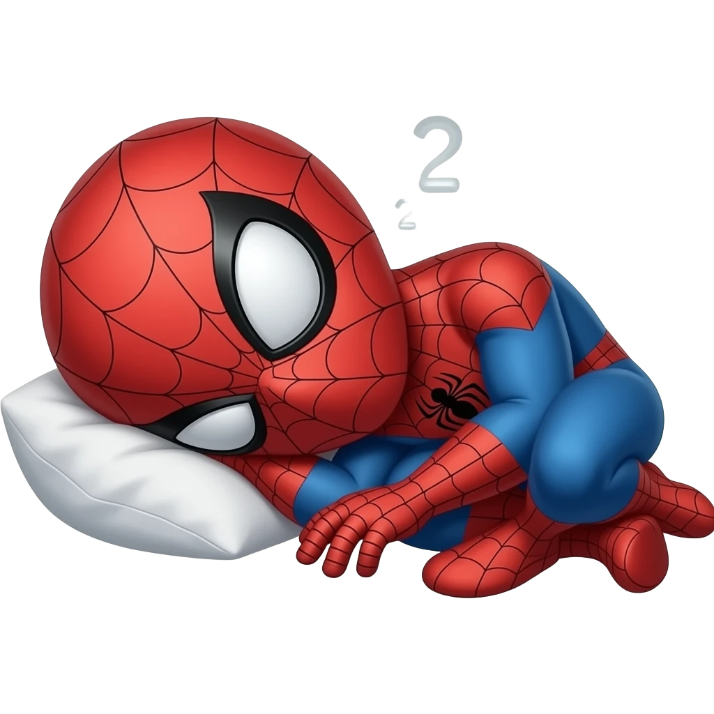 Spiderman durmiendo emoji
