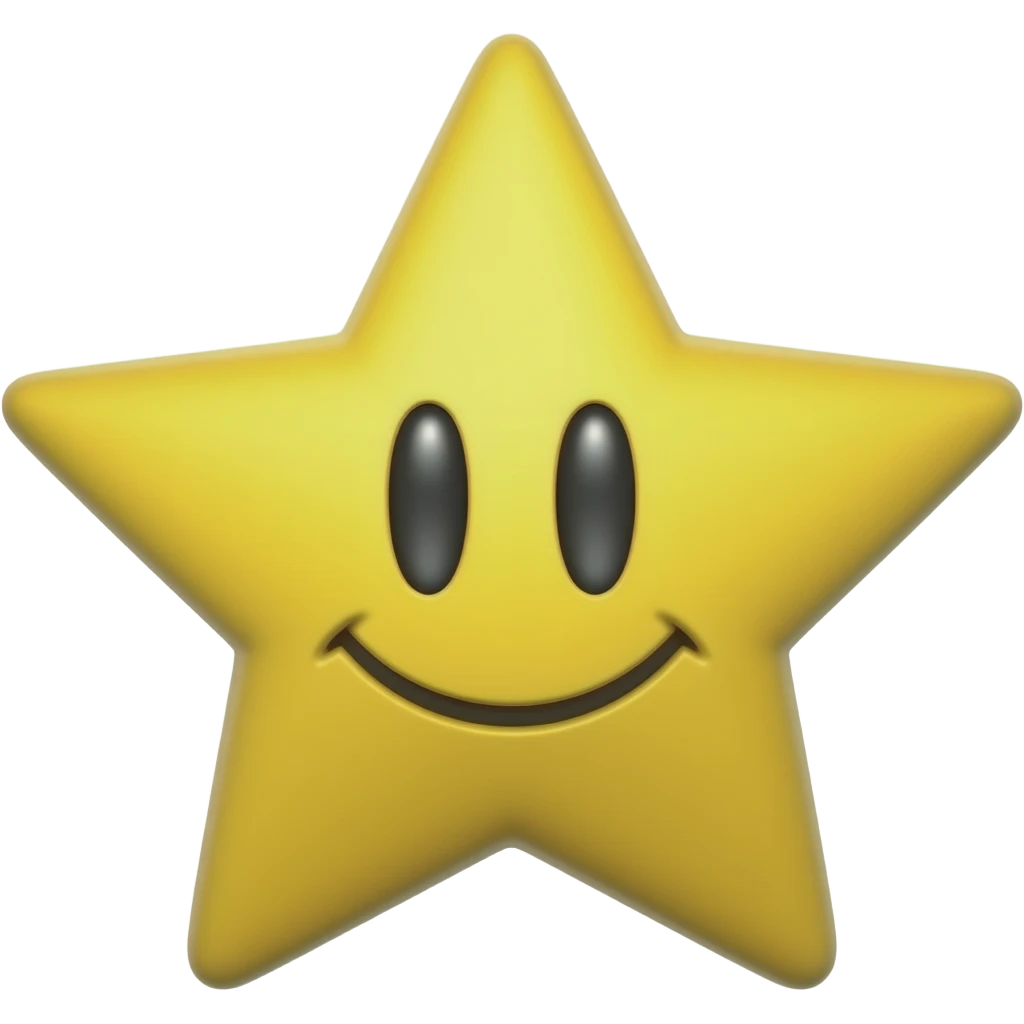 super mario star 3d emoji