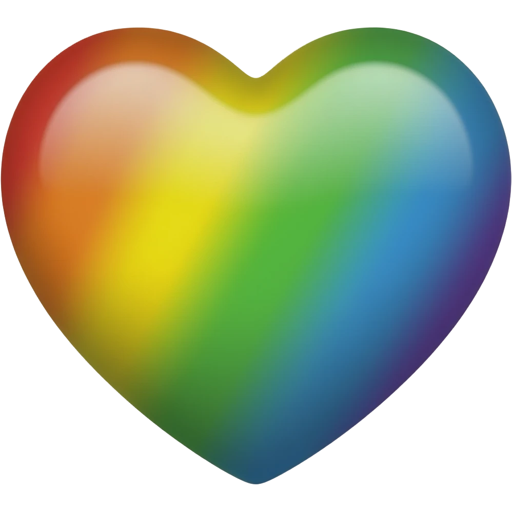 Corazón arcoiris emoji