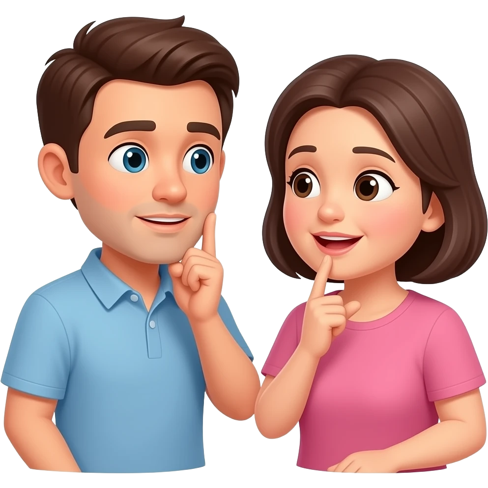 man listening and his Mum talking to him emoji