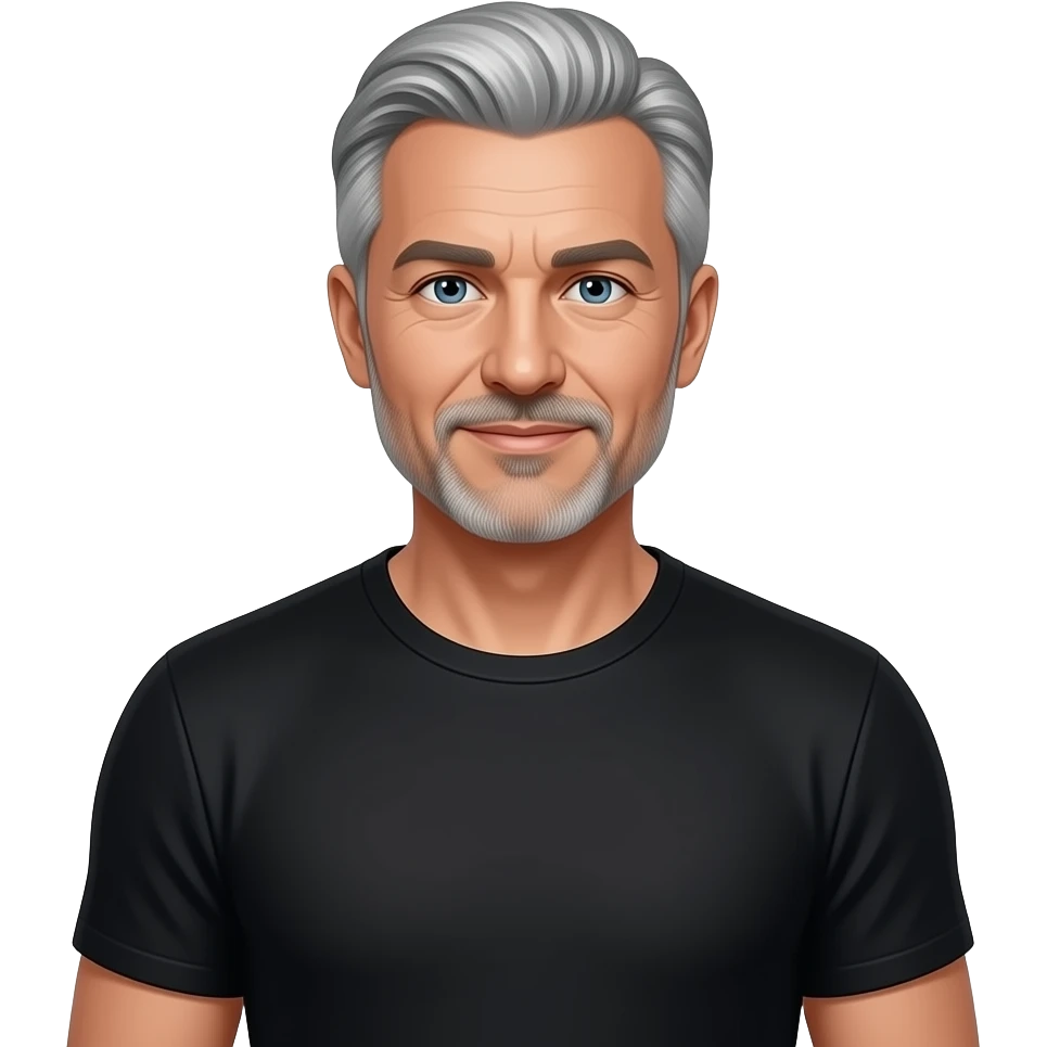 Sexy gray haired daddy tight shirt emoji