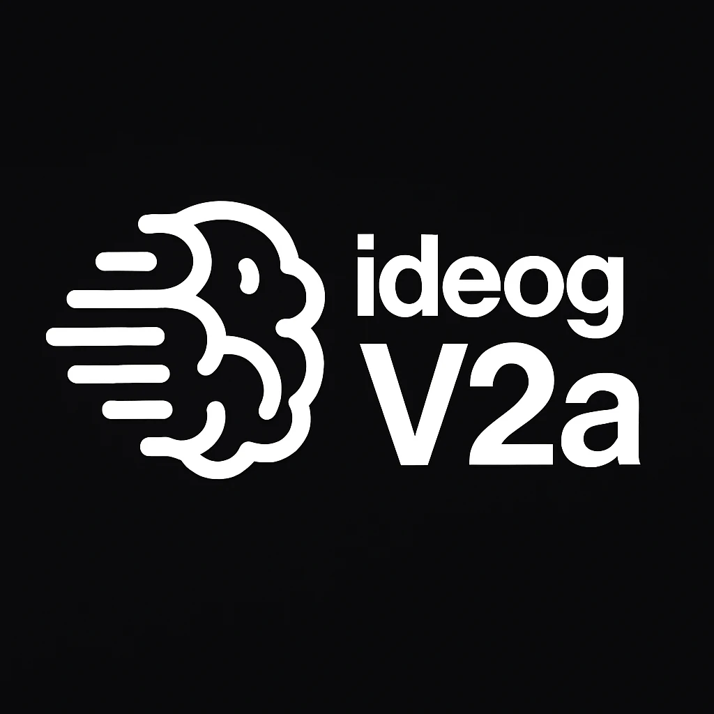 recreate this logo with text of "ideogram V2a", MAKE IT FIT IN SQAURE  emoji