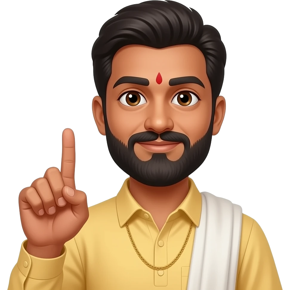 hindu man saying f you in sign language emoji