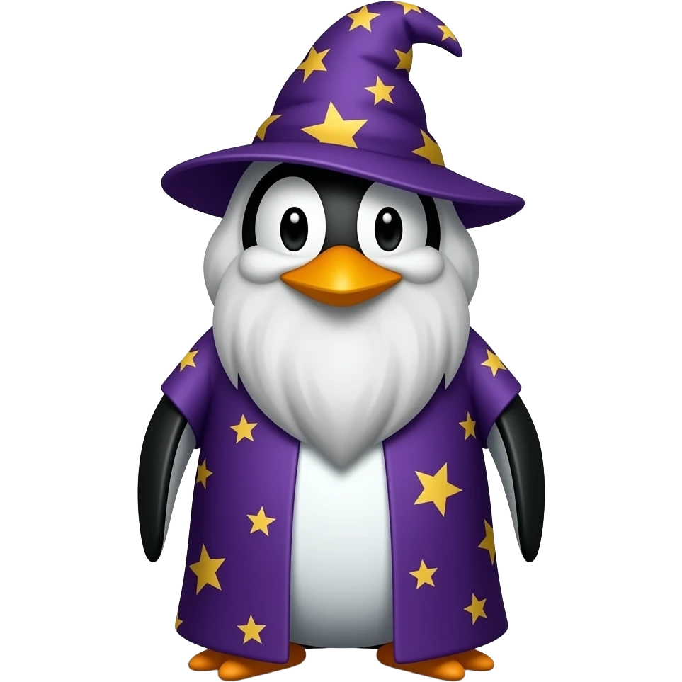 Penguin Wizard emoji