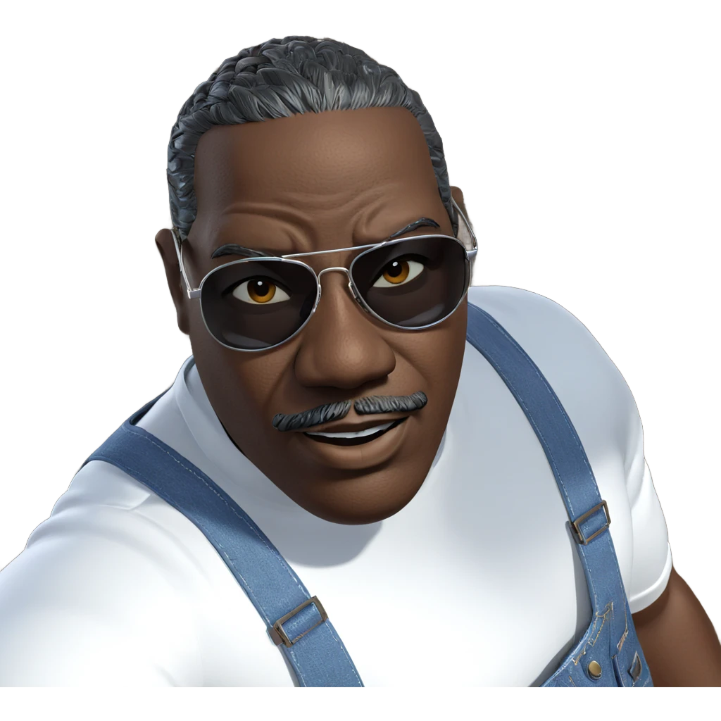 dark-skinned man in sunglasses emoji