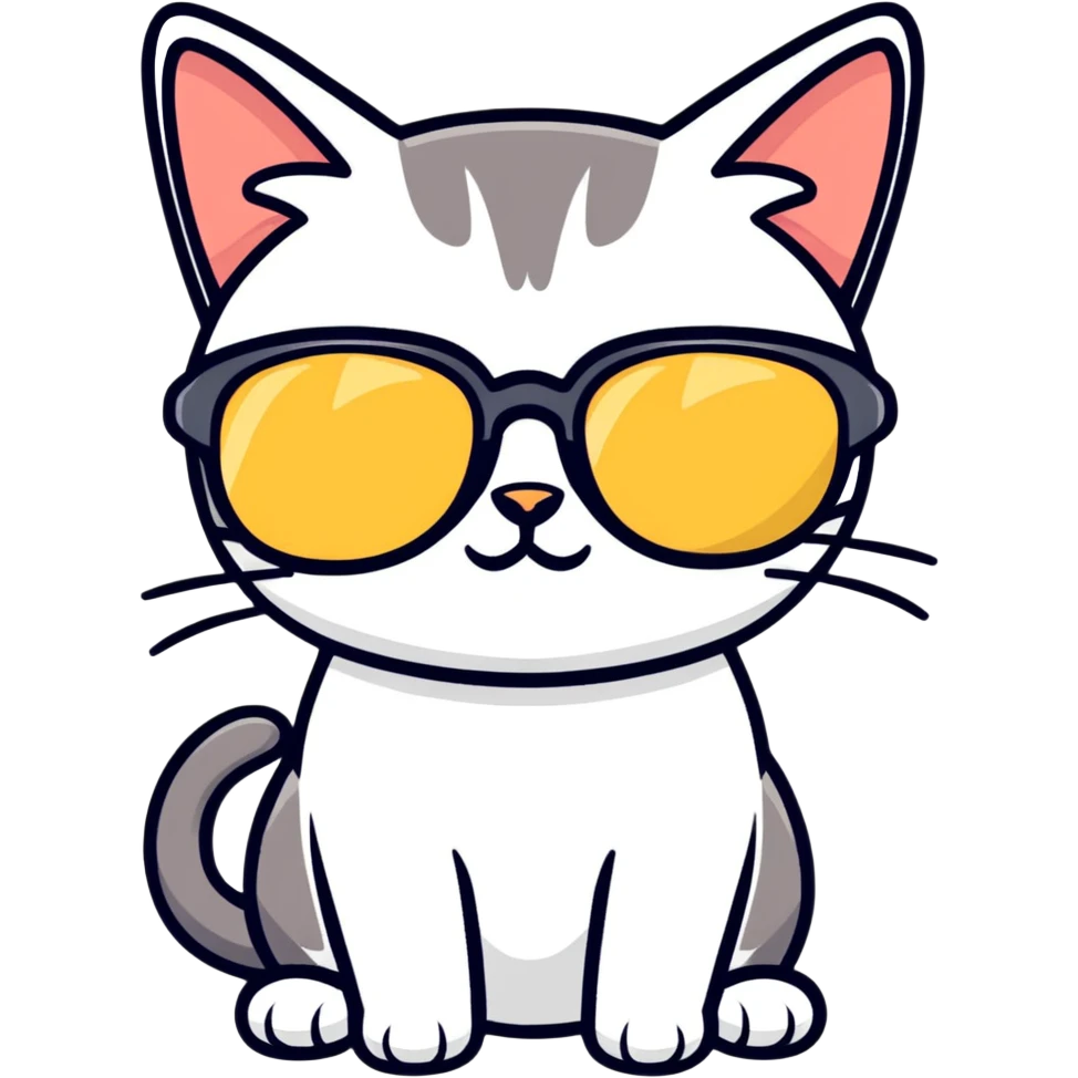 Cat with sunglasses emoji