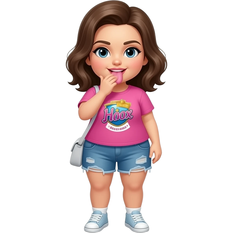 Woman sucking a bbc emoji