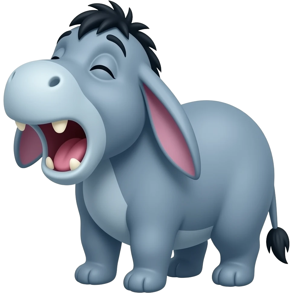 eeyore yawn emoji