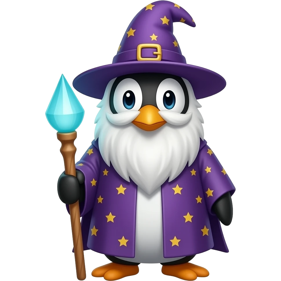 Penguin Wizard emoji