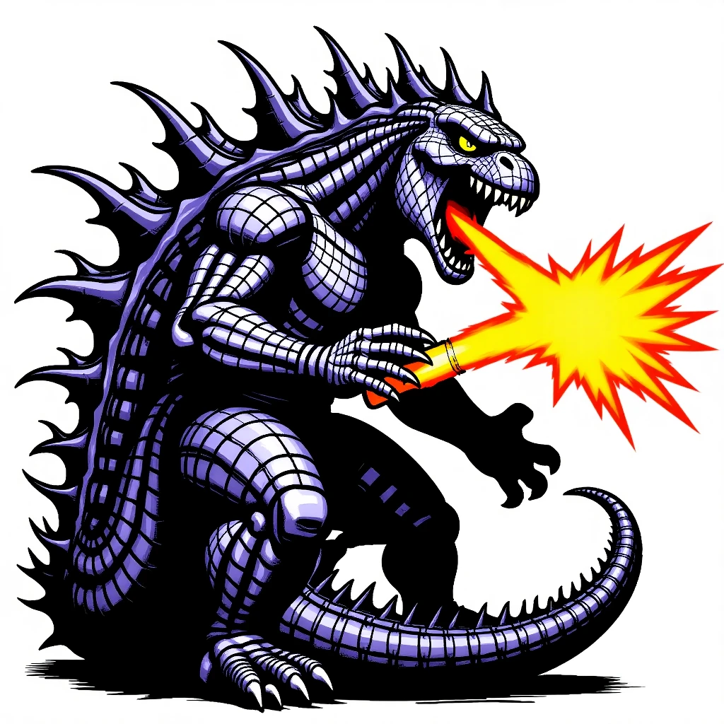 godzilla attackig ny emoji