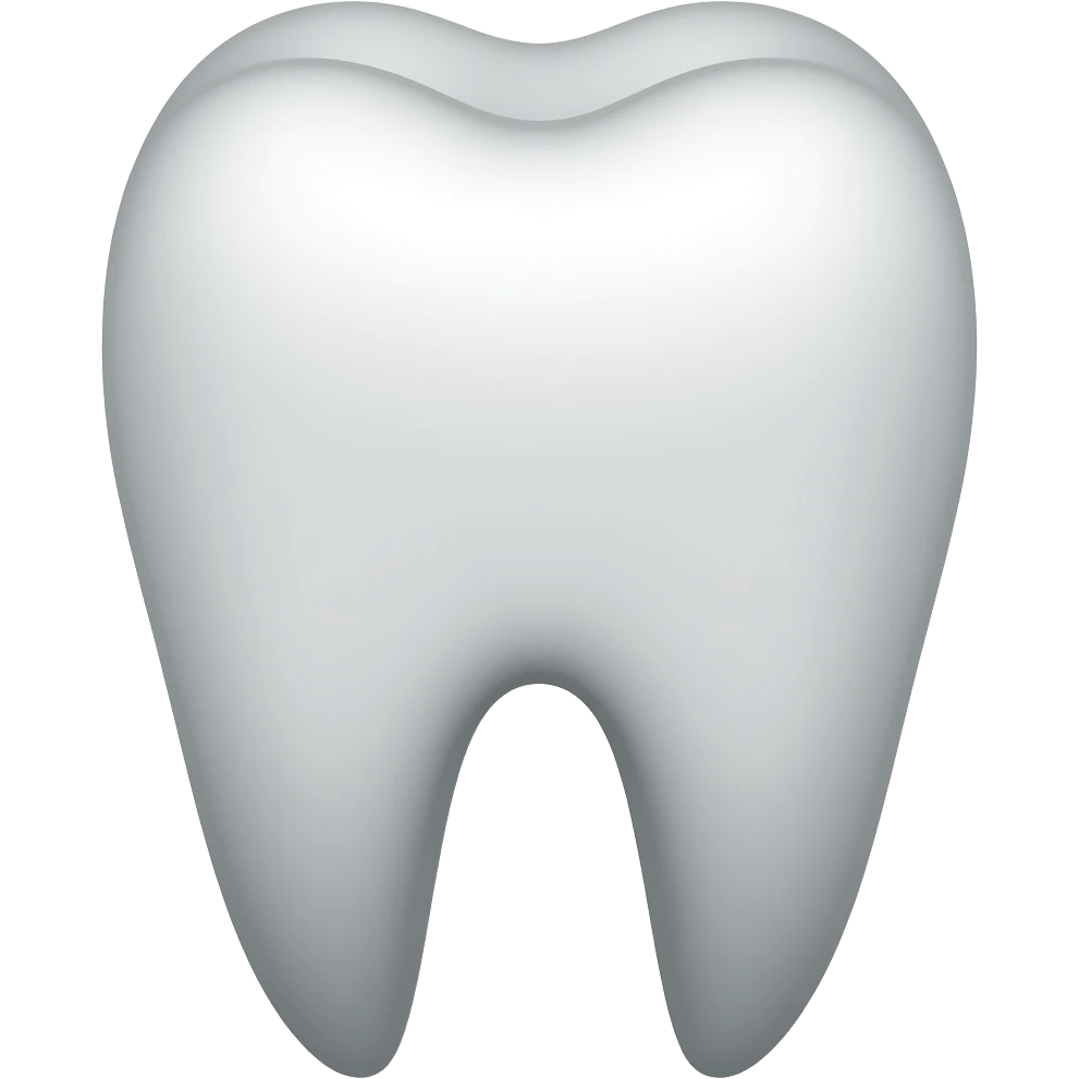 Silver single tooth emoji