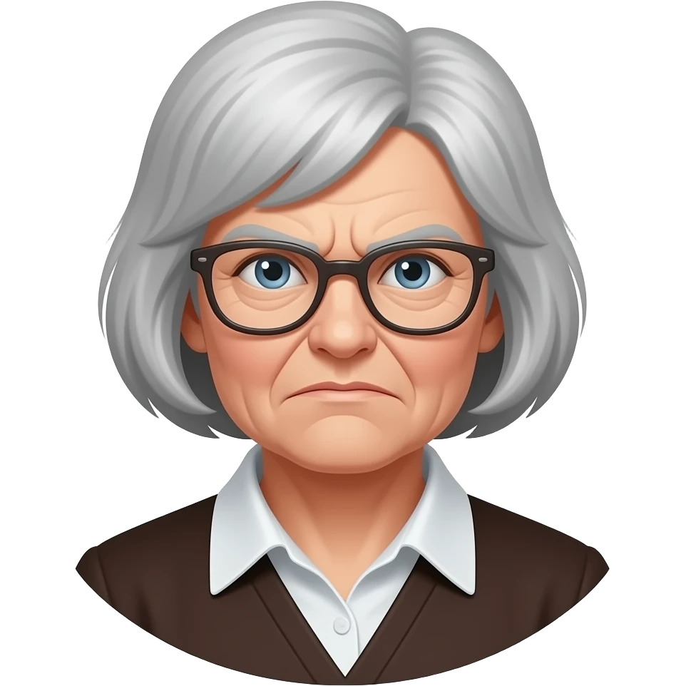 Angry old lady with the name agneta emoji