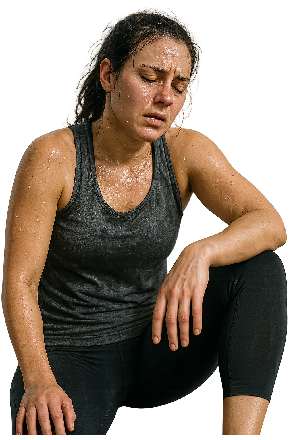donna molto stanca dopo il workout emoji