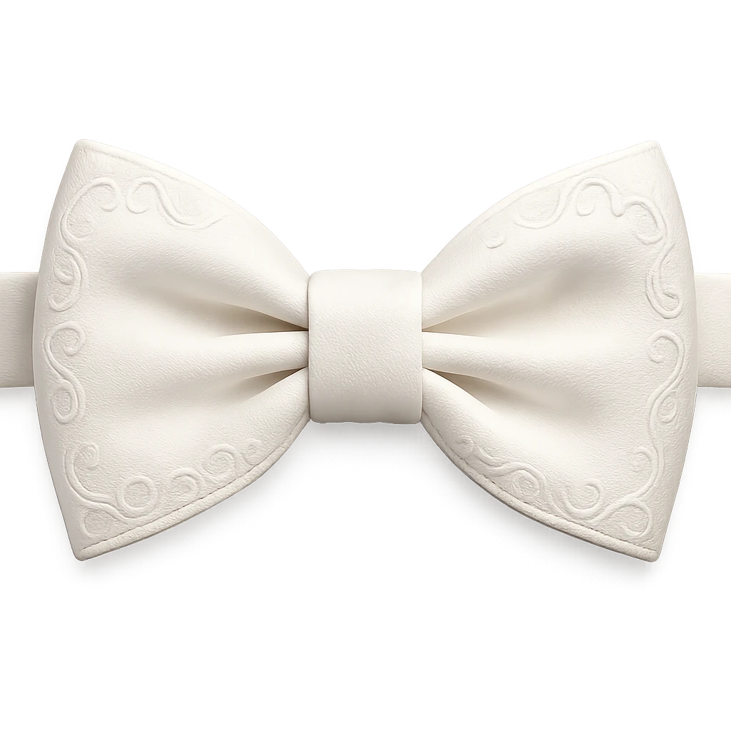 white designer bow tie emoji