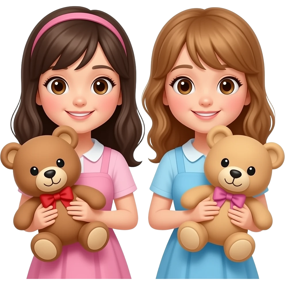 Girls Holding Teddy Bears emoji