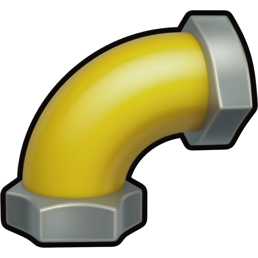 thick black outline, bright pipe emoji, thick black outline, simple cartoon emoji