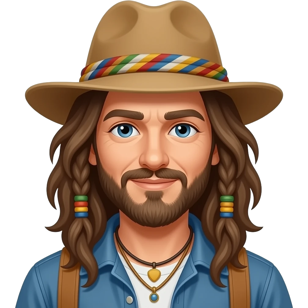 Man hippie emoji