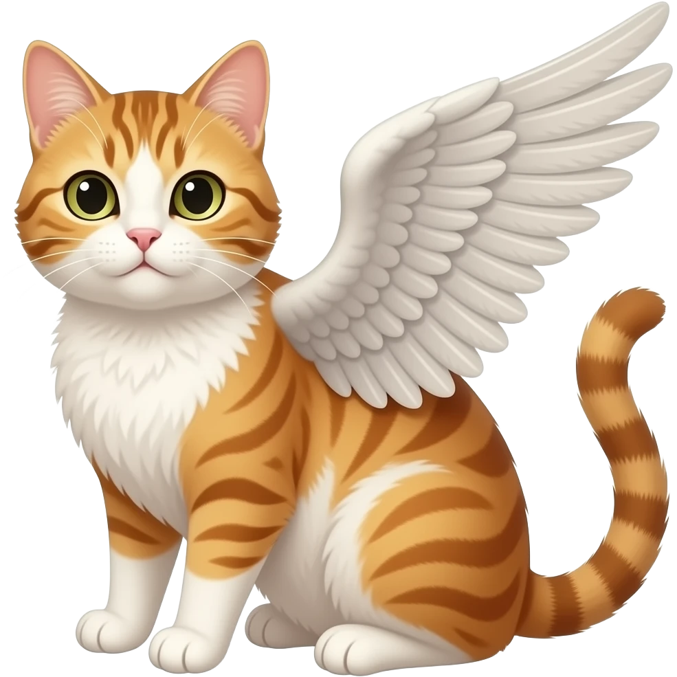 A cat with a birds wing emoji