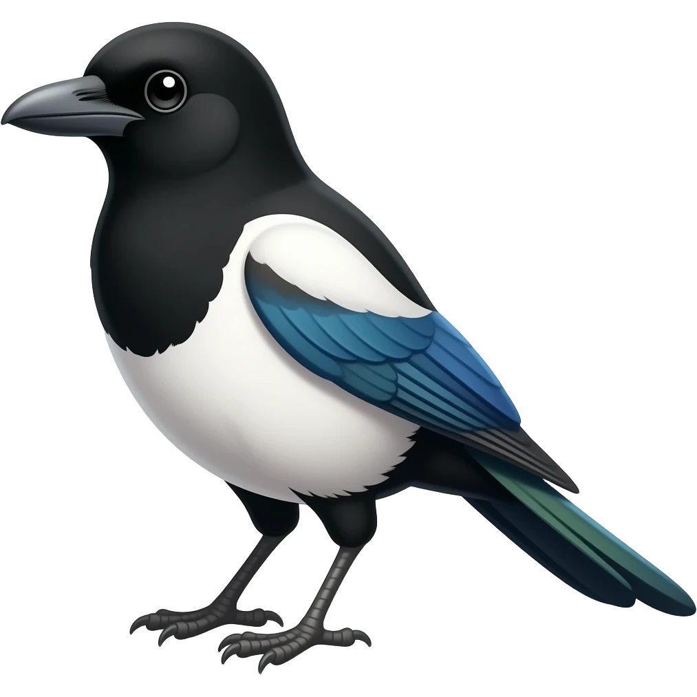 Cartoon magipie emoji