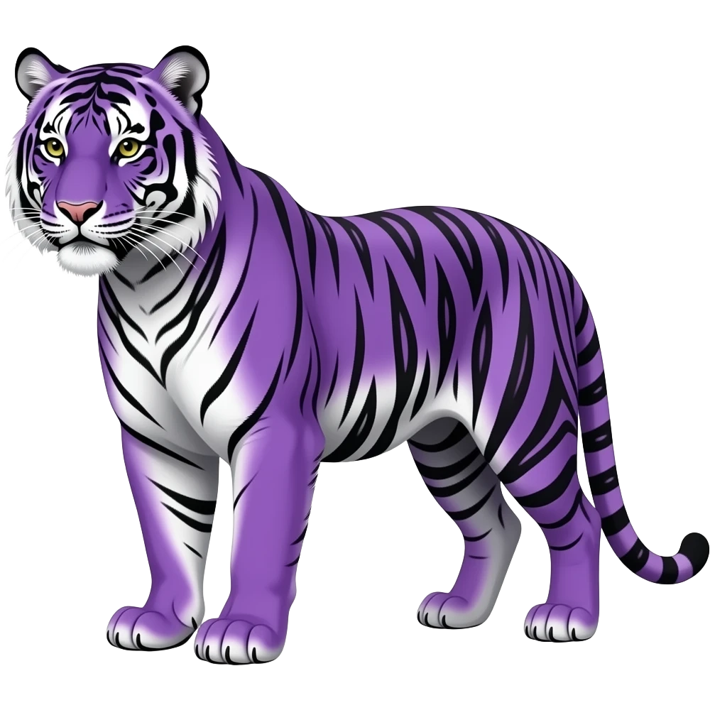 purple tiger 2d emoji