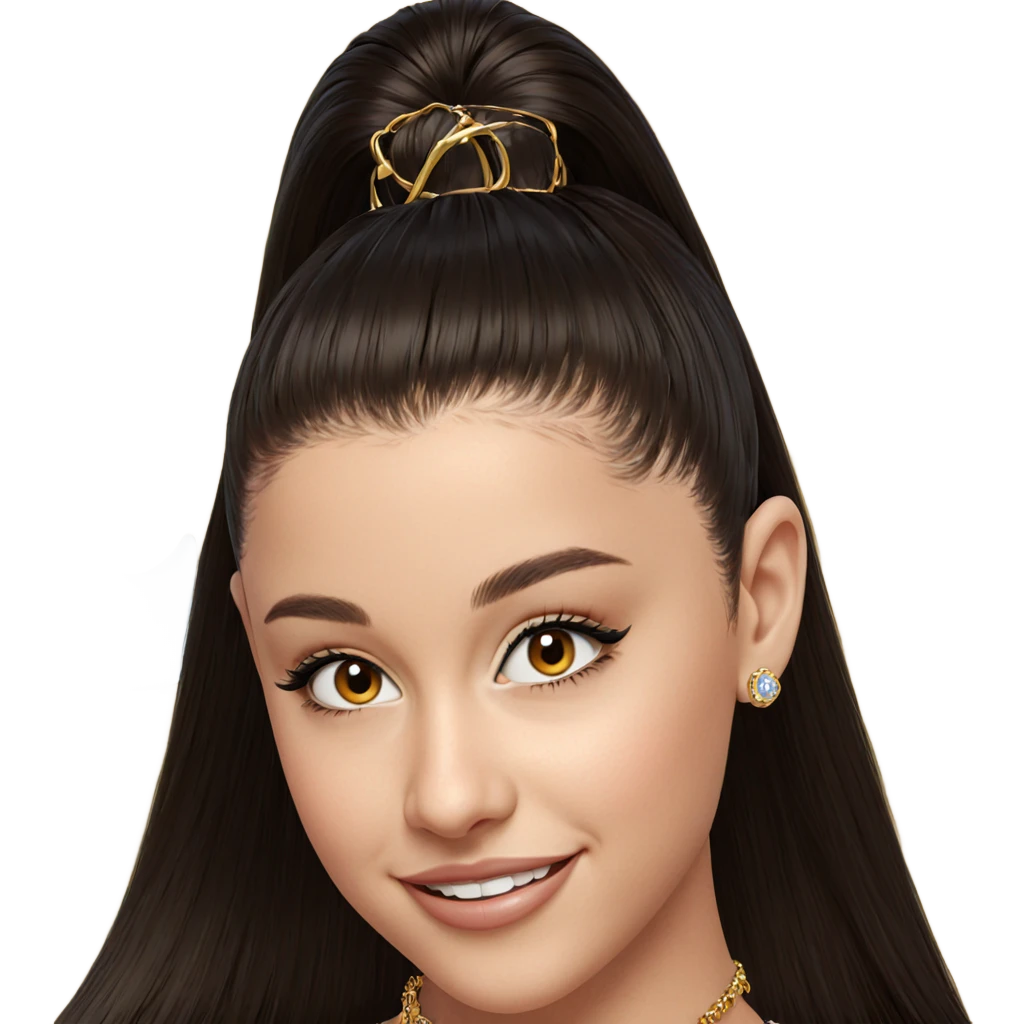 smiling girl with jewelry emoji