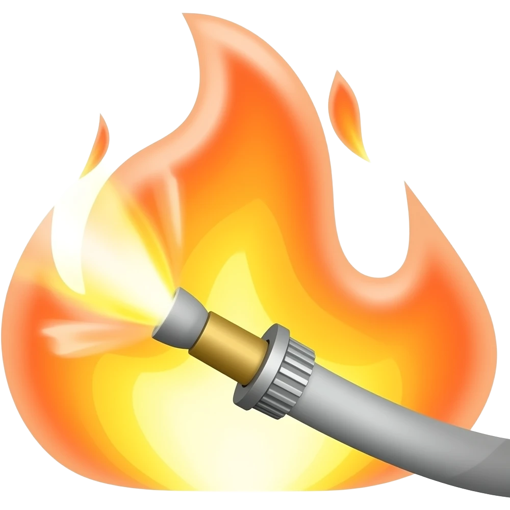 Water en vuur vechten emoji