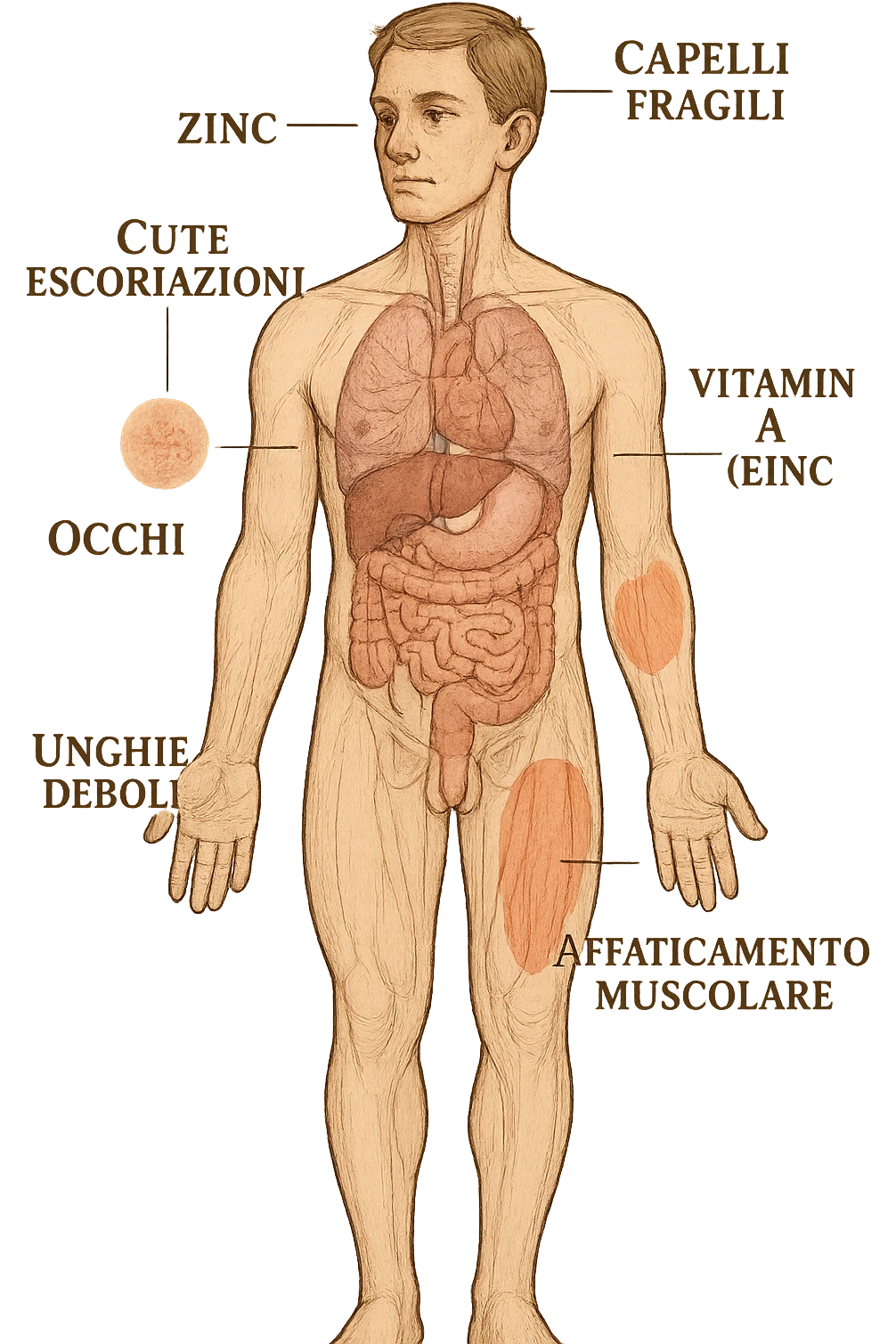 corpo umano in carenza di micronutrienti in italiano emoji