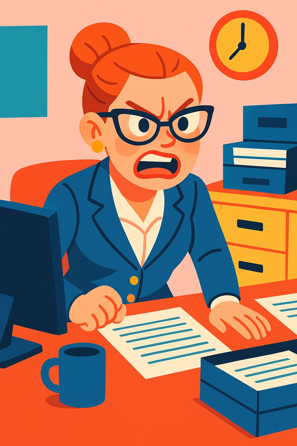 Business secretary is angry emoji