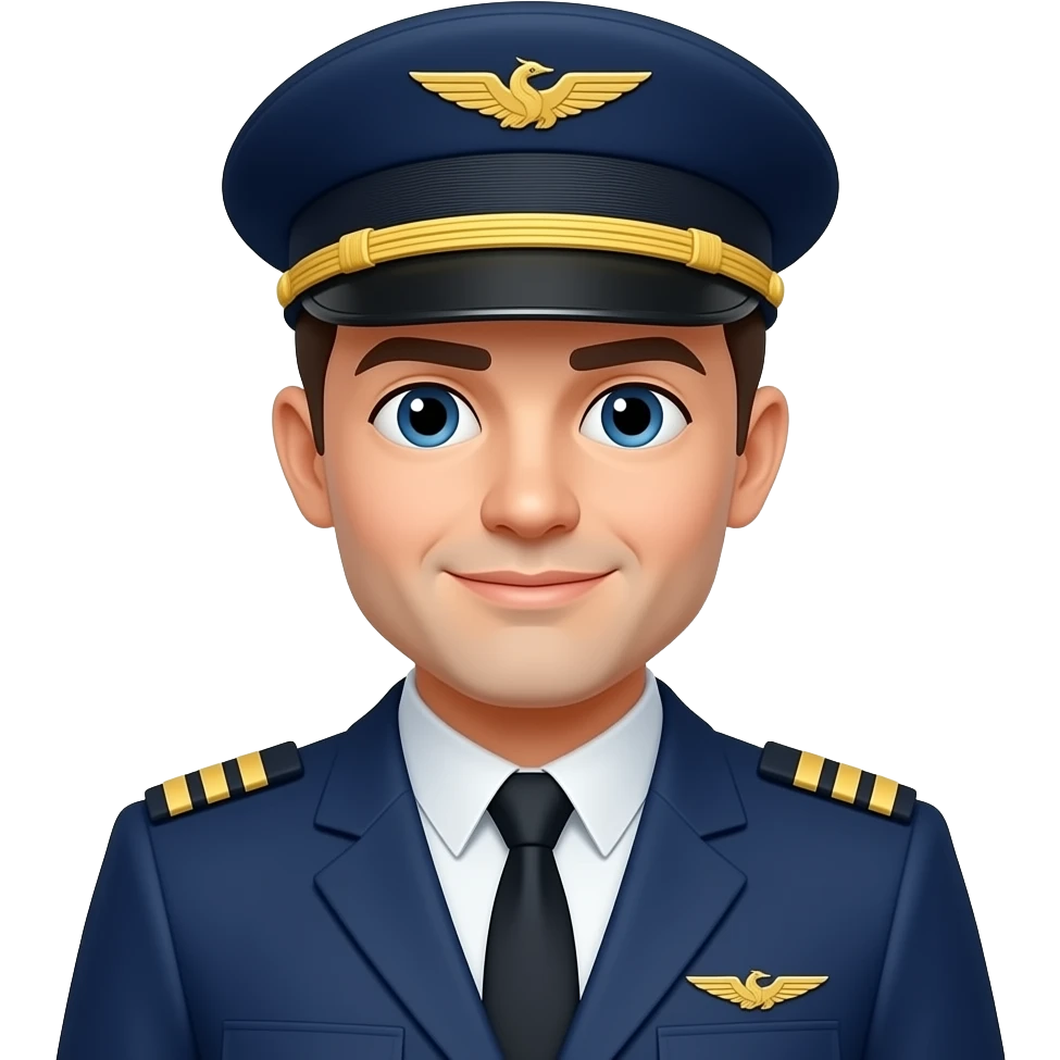 airplane captain no gender no ethnicity emoji
