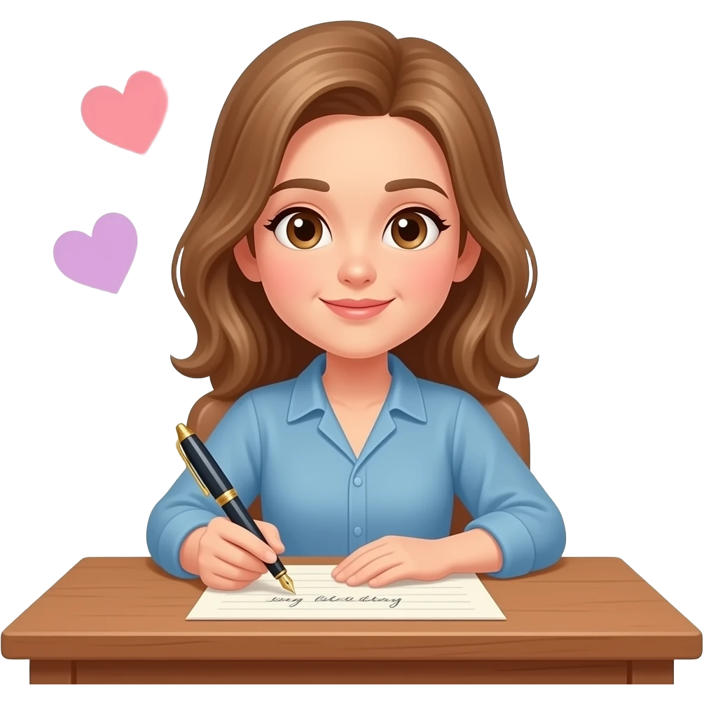 I love Sage writing with hearts around him emoji