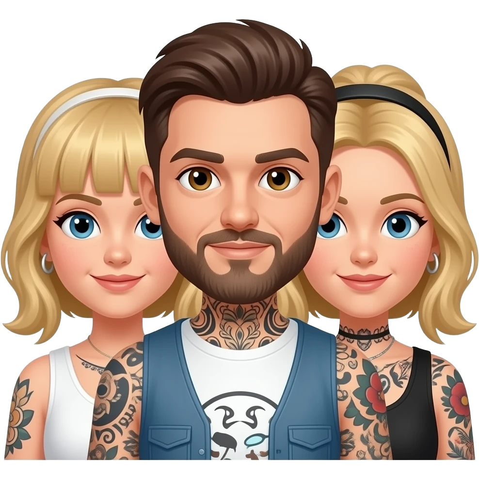 People with Tattoos emoji