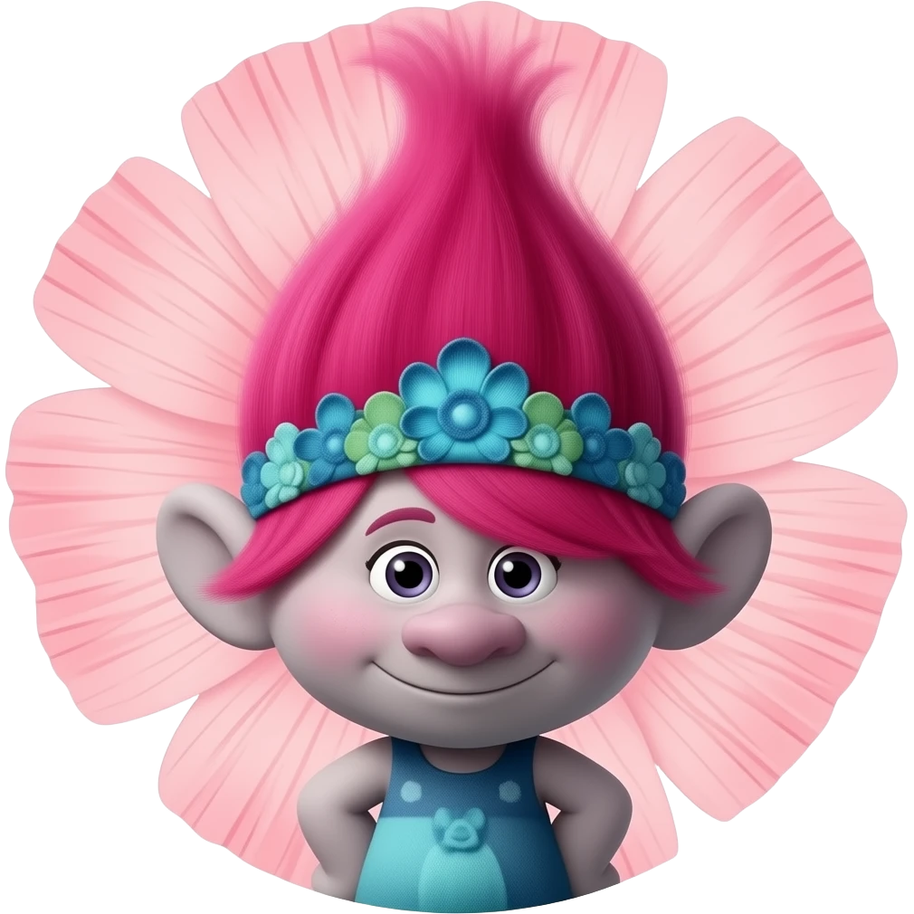 Poppy from trolls movie emoji emoji