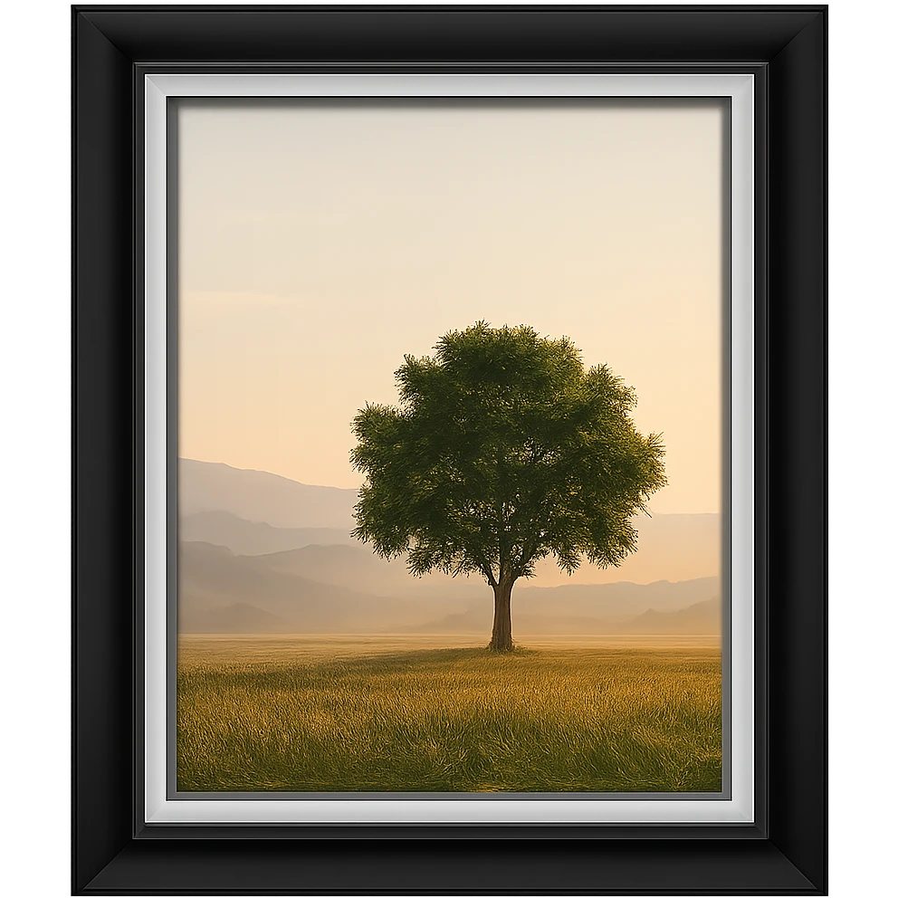 Add a simple photo inside the simple white picture frame. Keep the background transparent. emoji