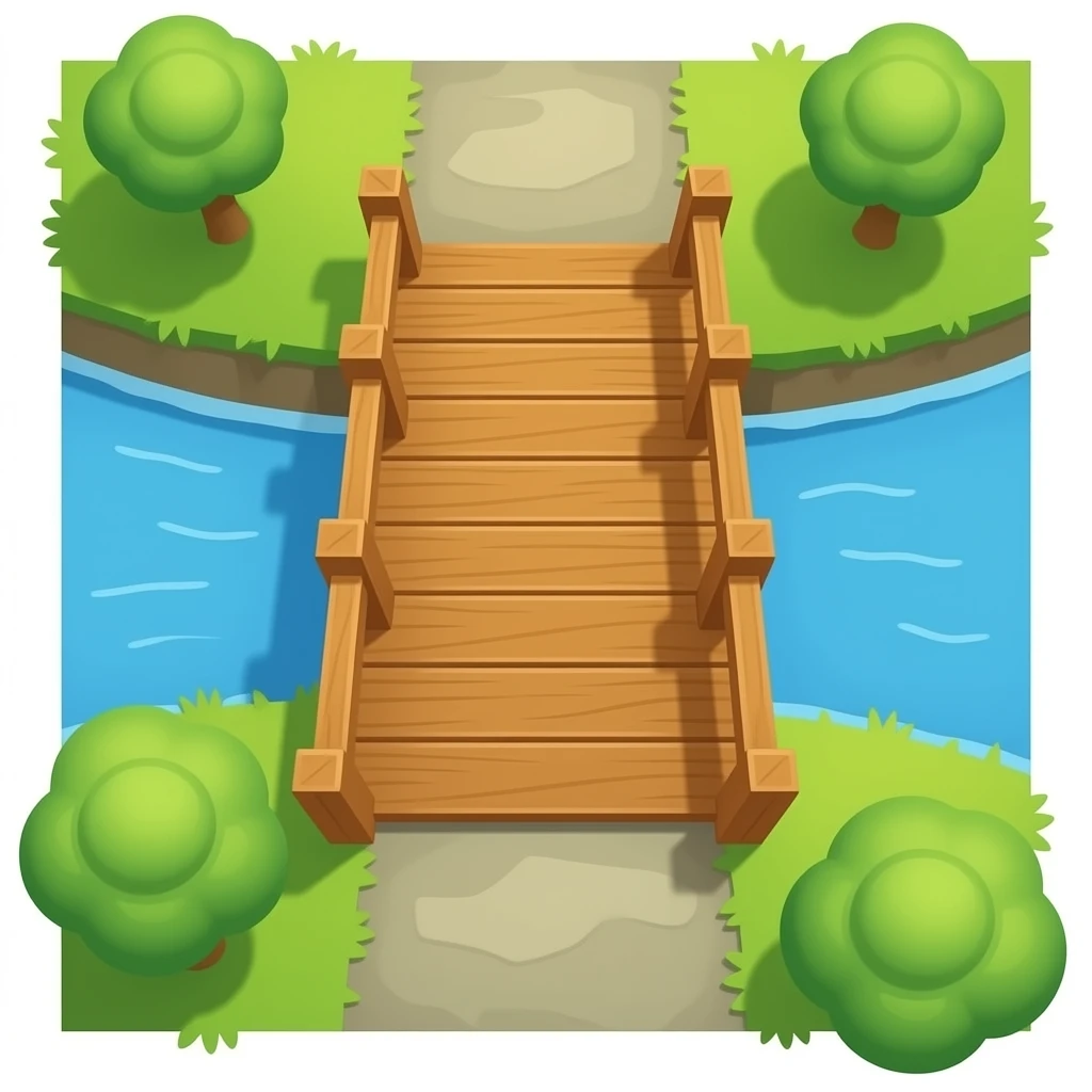 wood bridge top view emoji