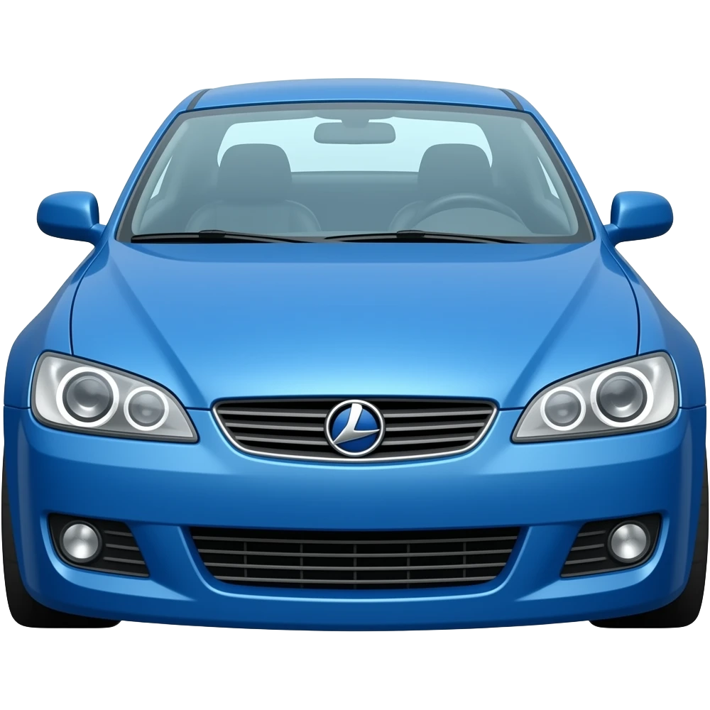 Blue coupe car emoji