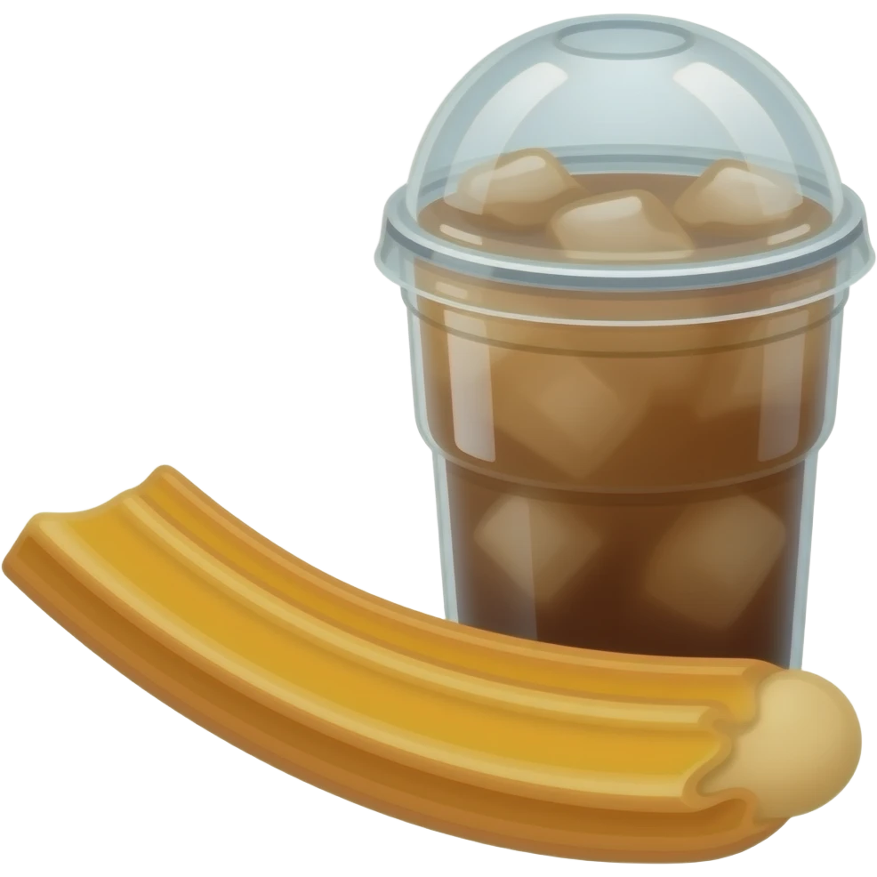 Churro and iced coffee emoji