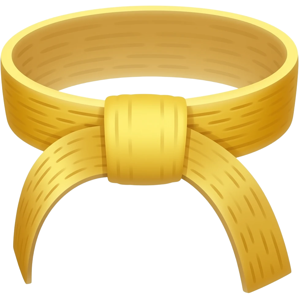 yellow judo belt emoji