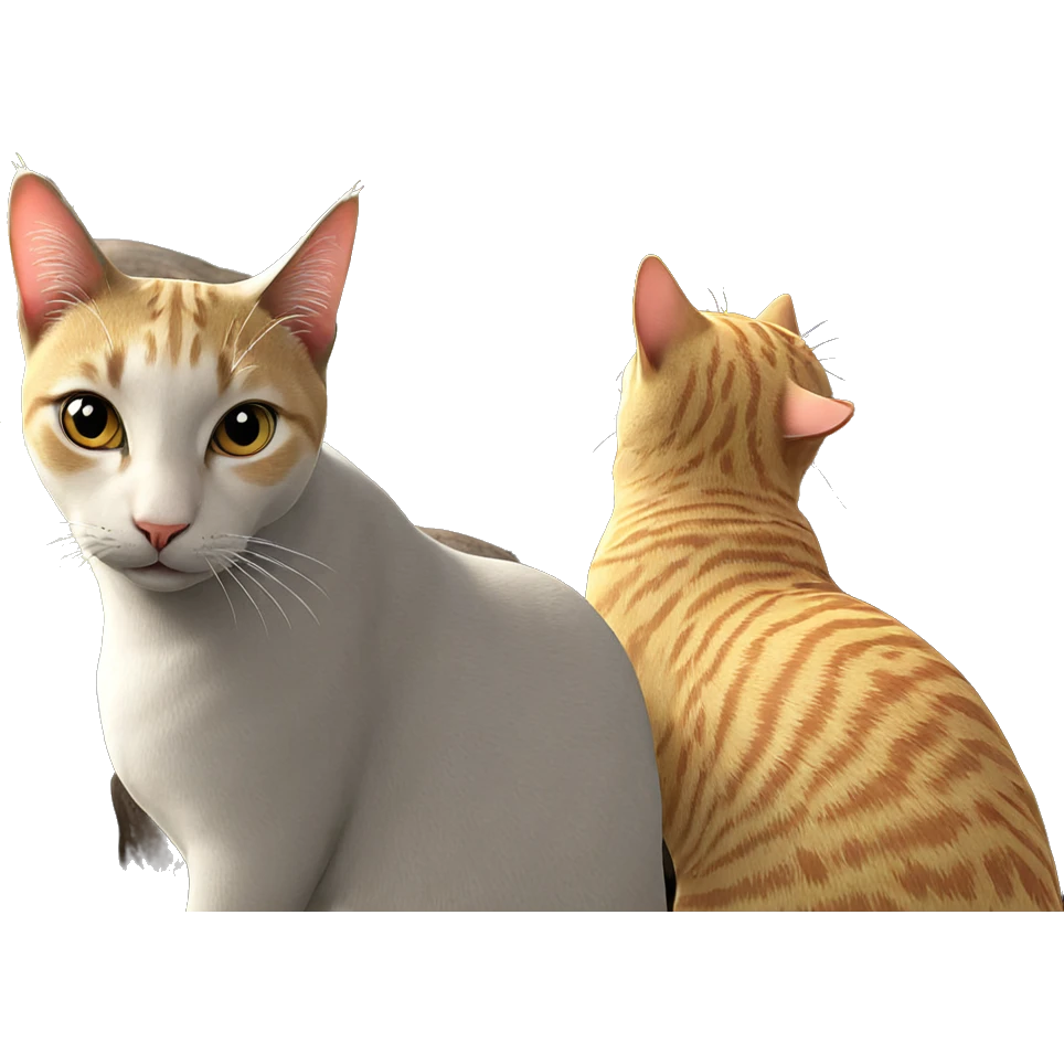 realistic cat in nature emoji