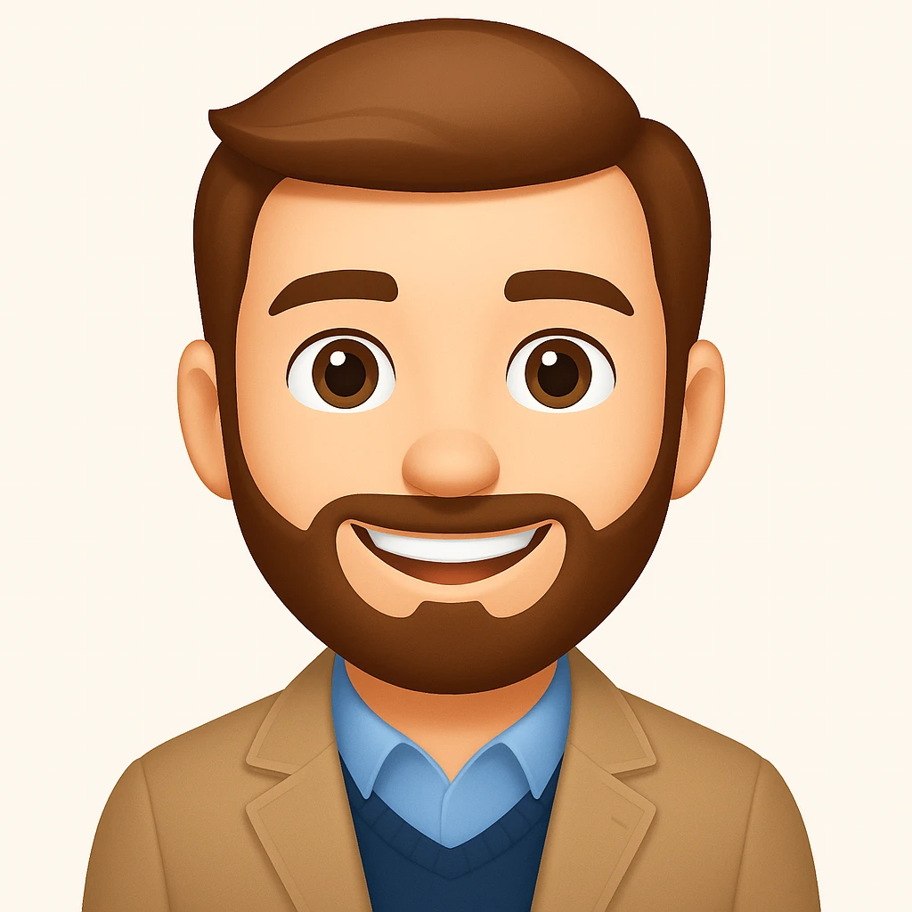 turn the second man in emoji style of the 1st image, match the facial features and match dressing style of the 2nd image emoji