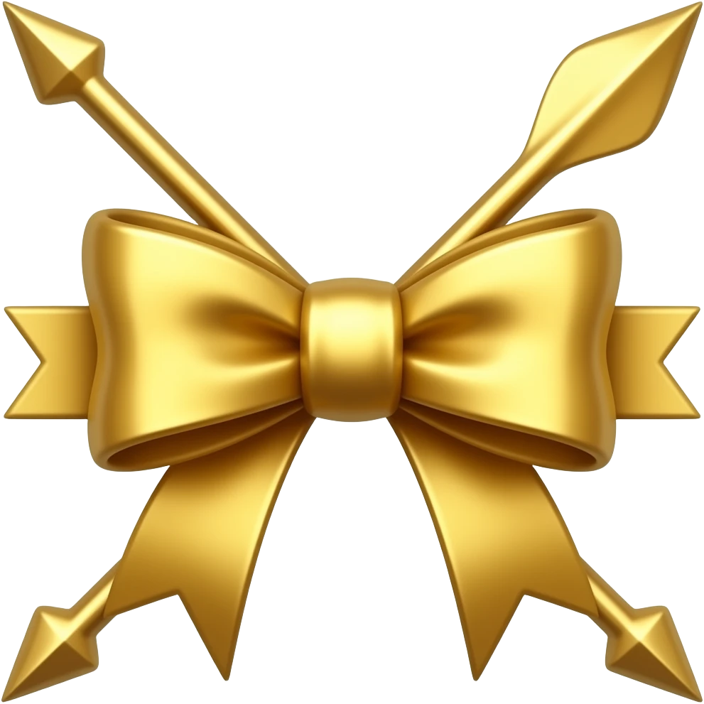 Golden bow and arrow emoji