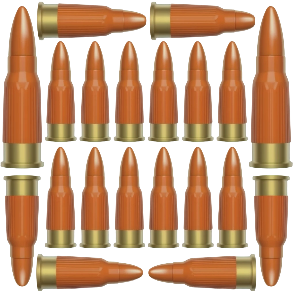 Red Shotgun shells and bright orange skeet clays emoji