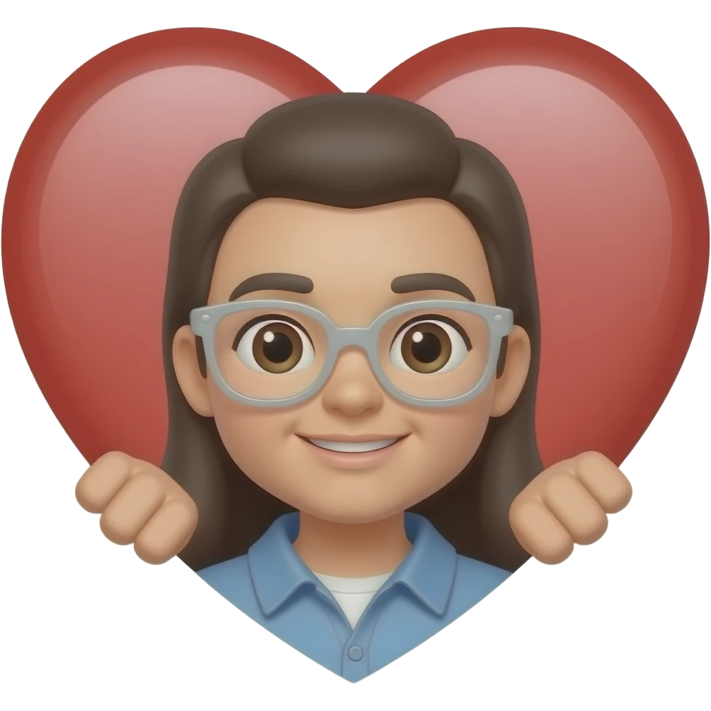 a emogji holding a heart emoji