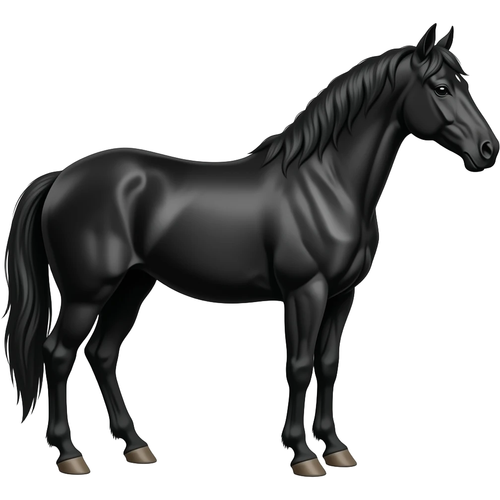 Create black horse emoji emoji