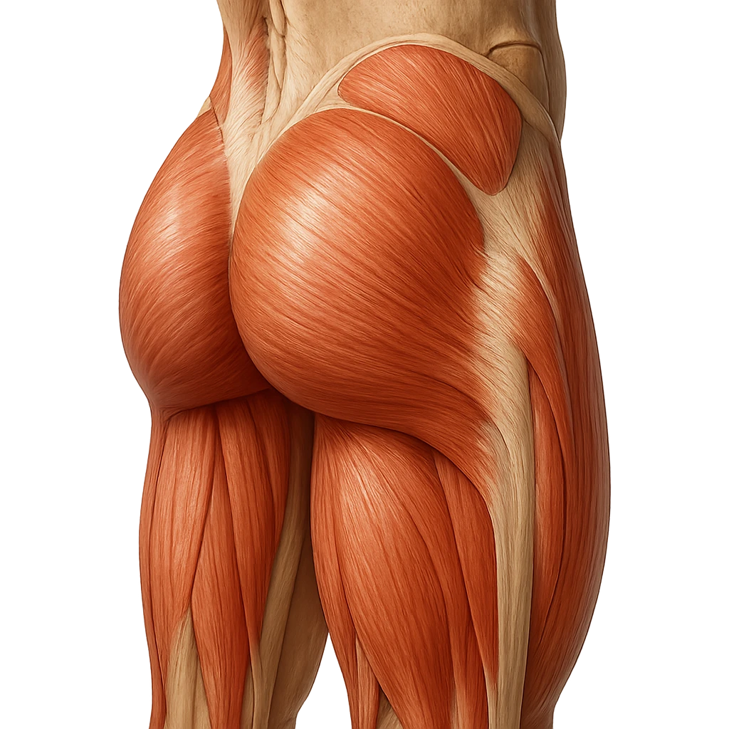 muscolo umano porzione anatomica dei glutei iperrealistico emoji