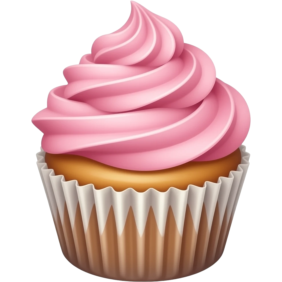 Cupcake with pink icing emoji